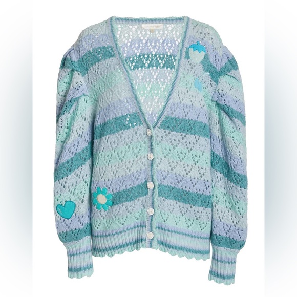 LOVESHACKFANCY OVERSIZED CARDIGAN SIZE XS LIKE NEW